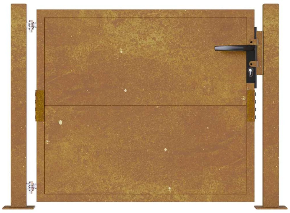 Sodo vartai, 105x105cm, corten plienas
