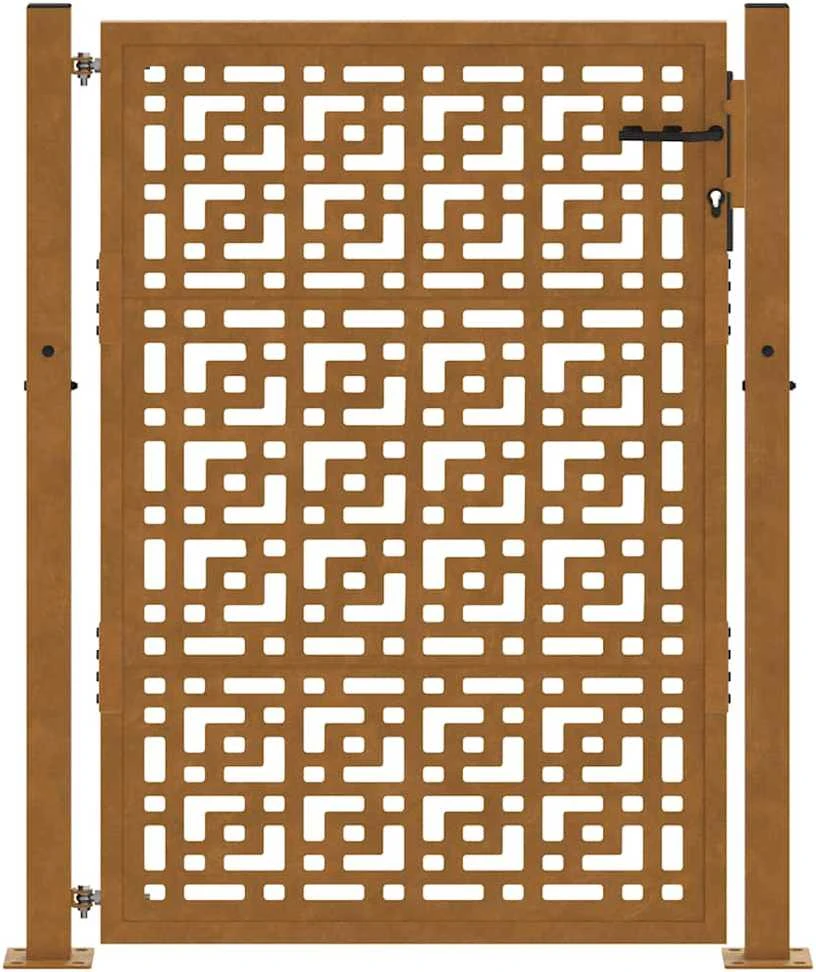 Sodo vartai, 100x125 cm, atsparūs oro sąlygoms, plienas, kryžiaus raštas