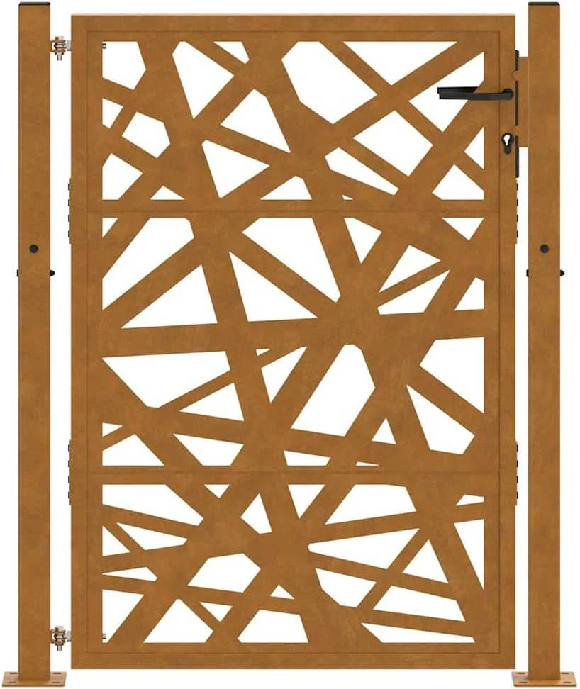 Sodo vartai, 100x125 cm, atsparūs oro sąlygoms, plienas, šviesaus dizaino