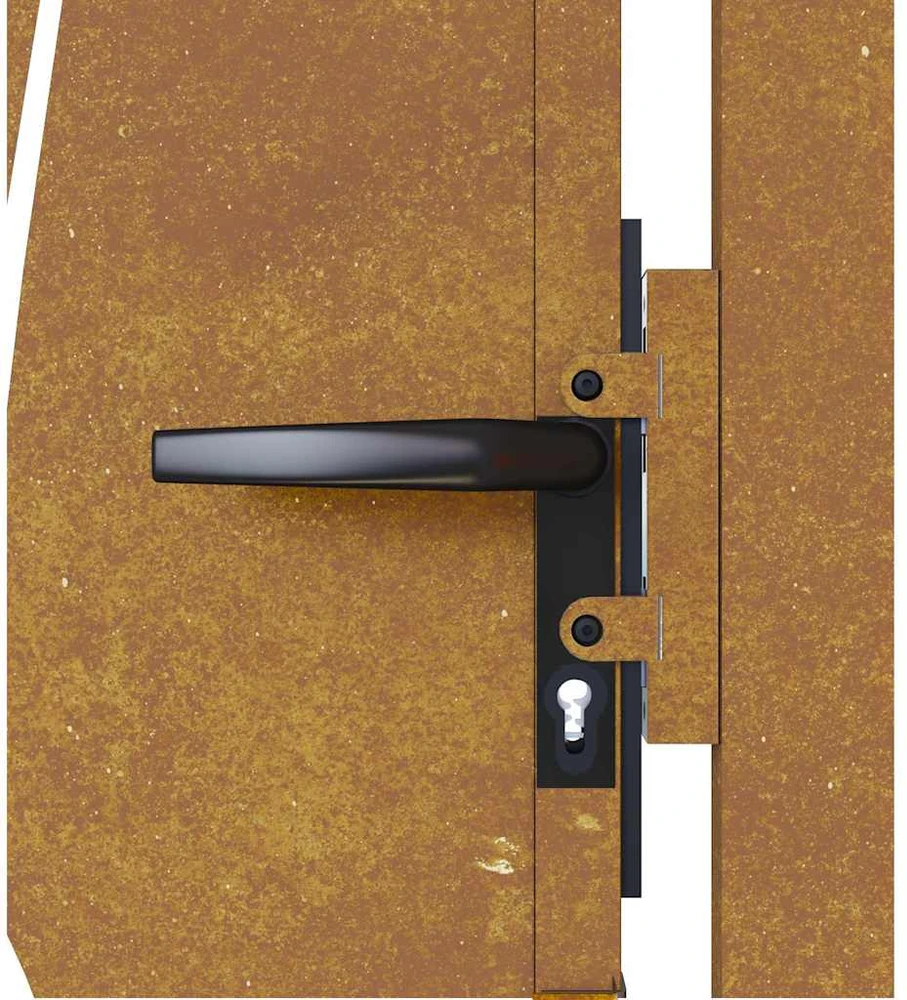 Sodo vartai, 105x130cm, corten plienas, žolės dizaino