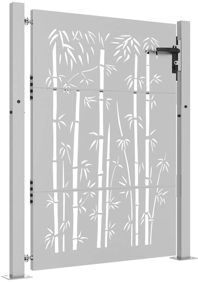 Sodo vartai, 105x155cm, corten plienas, bambuko dizaino