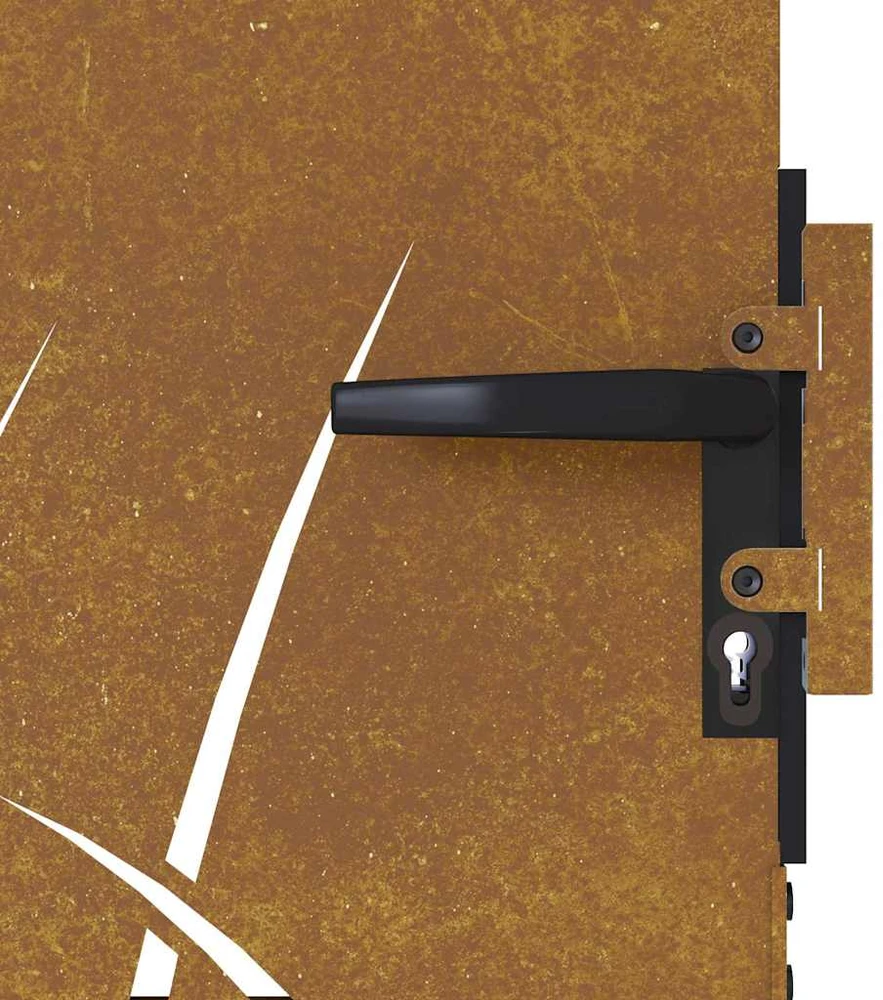 Sodo vartai, 105x155cm, corten plienas, žolės dizaino