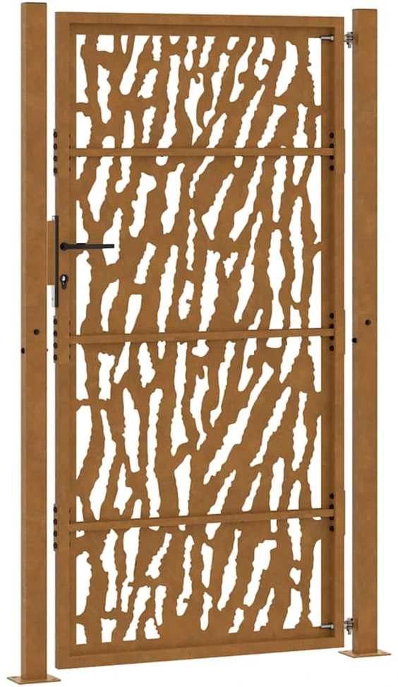 Sodo vartai, 100x175 cm, atsparūs oro sąlygoms, plienas, su raižiniais
