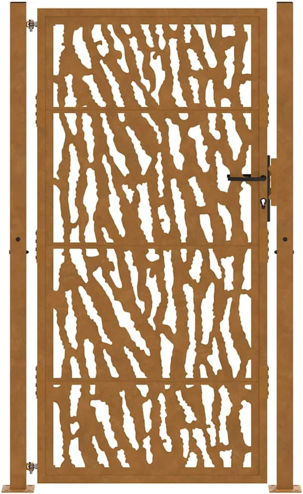 Sodo vartai, 100x175 cm, atsparūs oro sąlygoms, plienas, su raižiniais