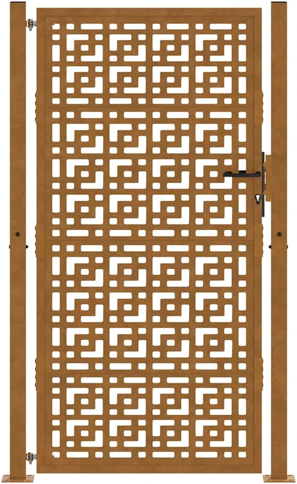 Sodo vartai, 100x175 cm, atsparūs oro sąlygoms, plienas, kryžiaus raštas