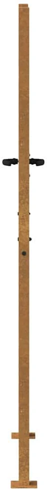Sodo vartai, 105x180cm, corten plienas, kvadratų dizaino