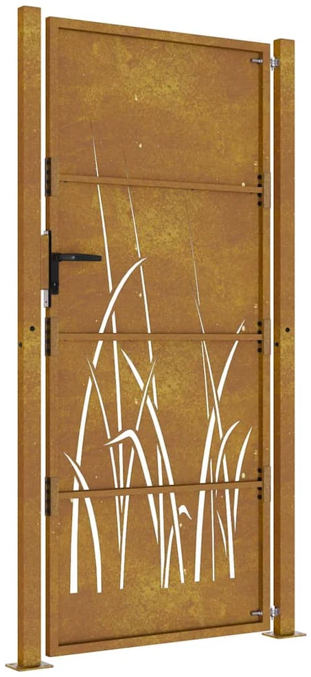 Sodo vartai, 105x180cm, corten plienas, žolės dizaino