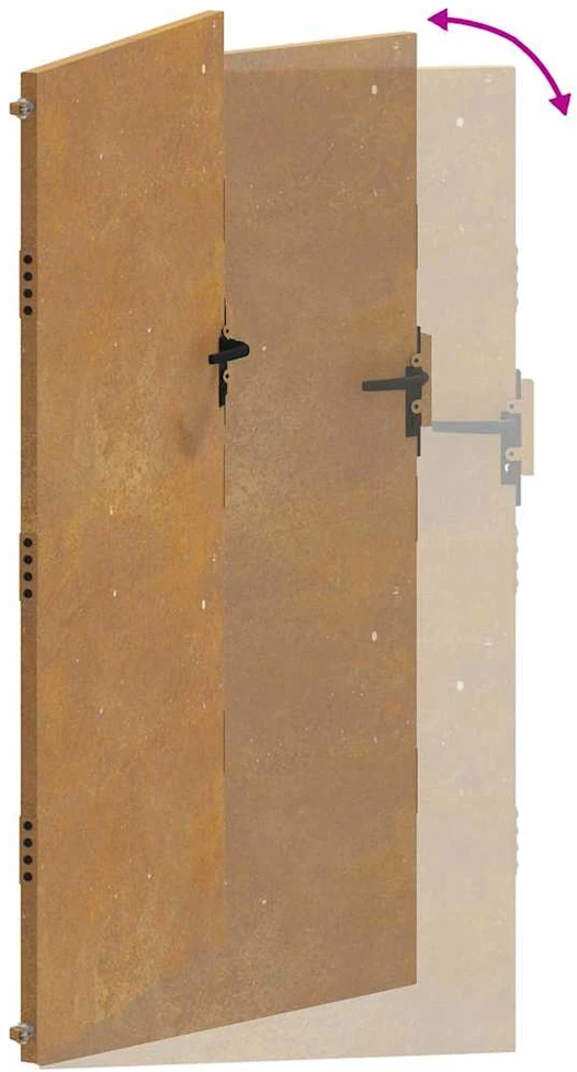 Sodo vartai, 105x205cm, corten plienas