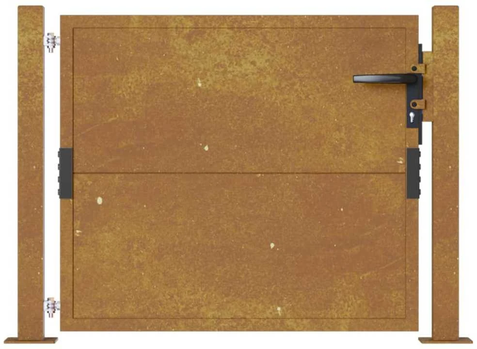 Sodo vartai, 105x105cm, corten plienas