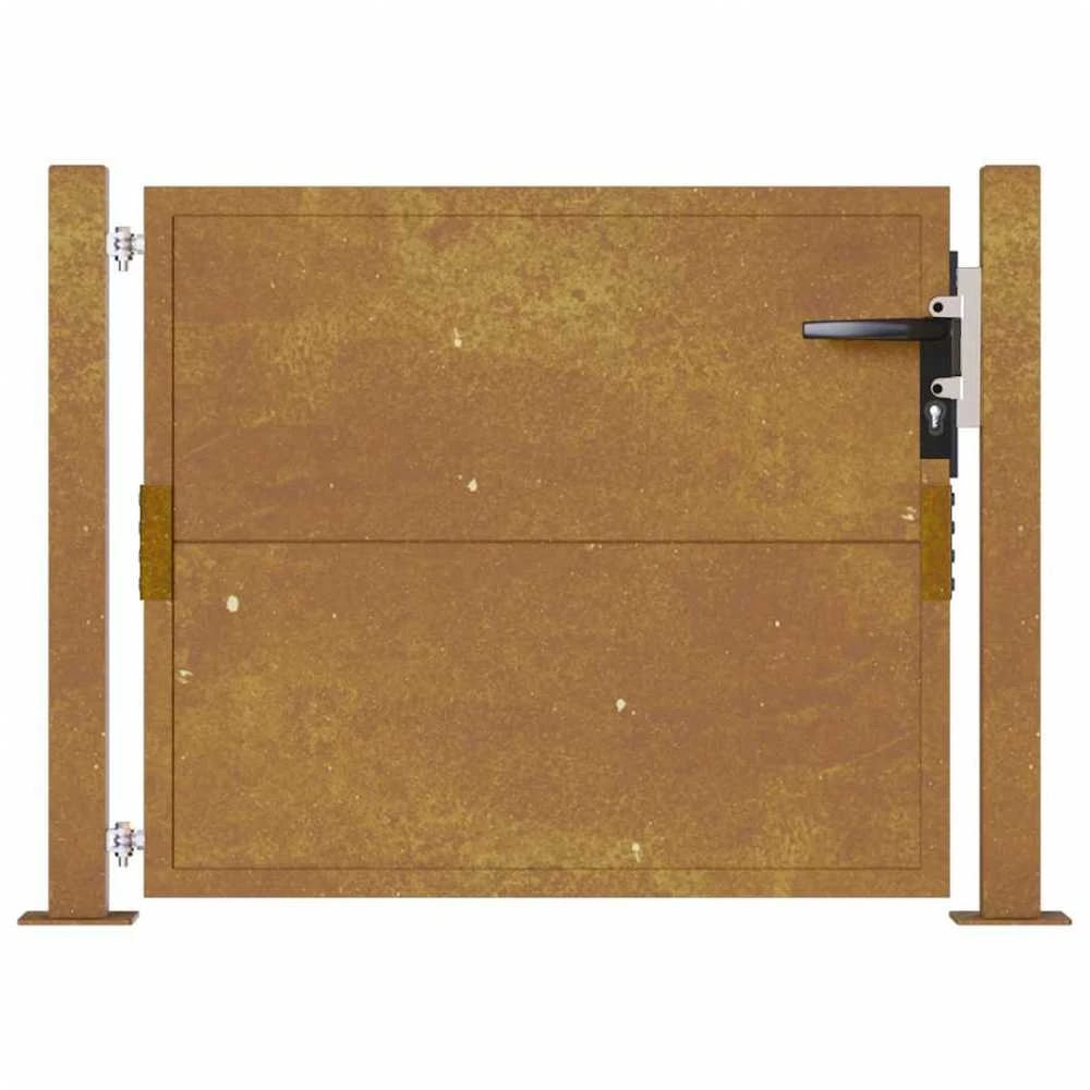 Sodo vartai, 105x105cm, corten plienas
