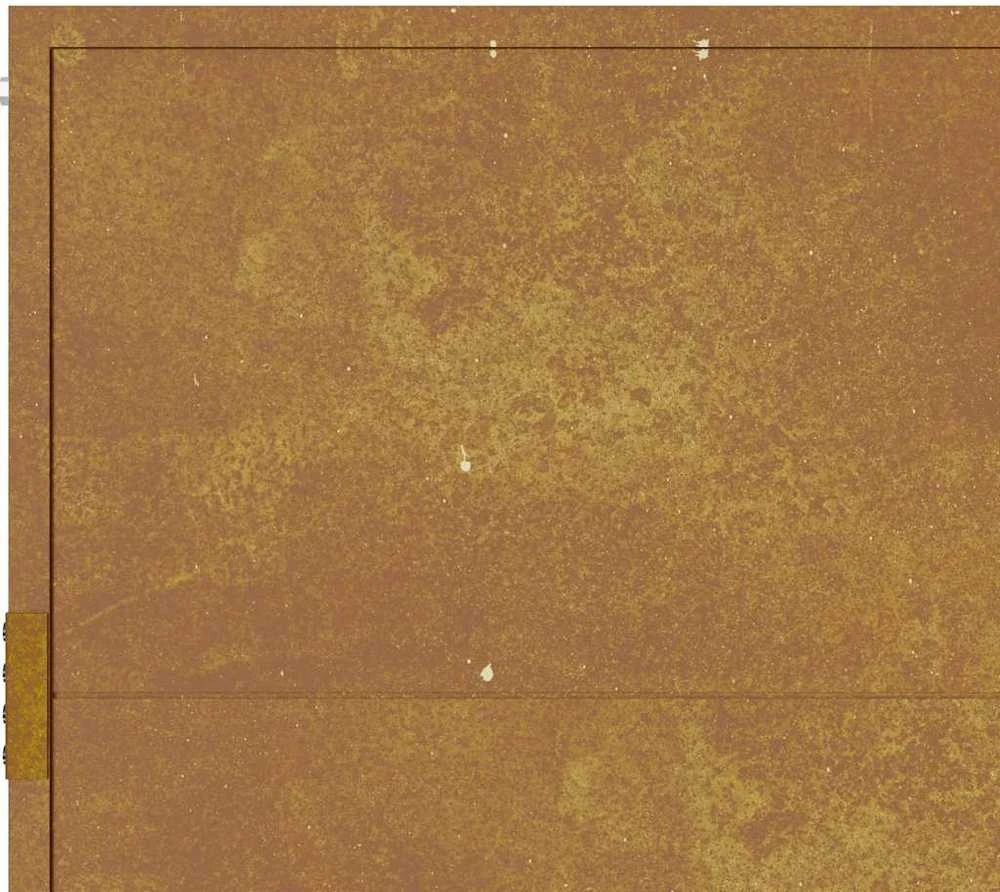 Sodo vartai, 105x130cm, corten plienas