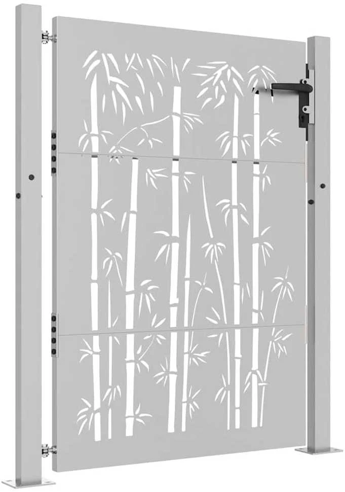 Sodo vartai, 105x155cm, corten plienas, bambuko dizaino
