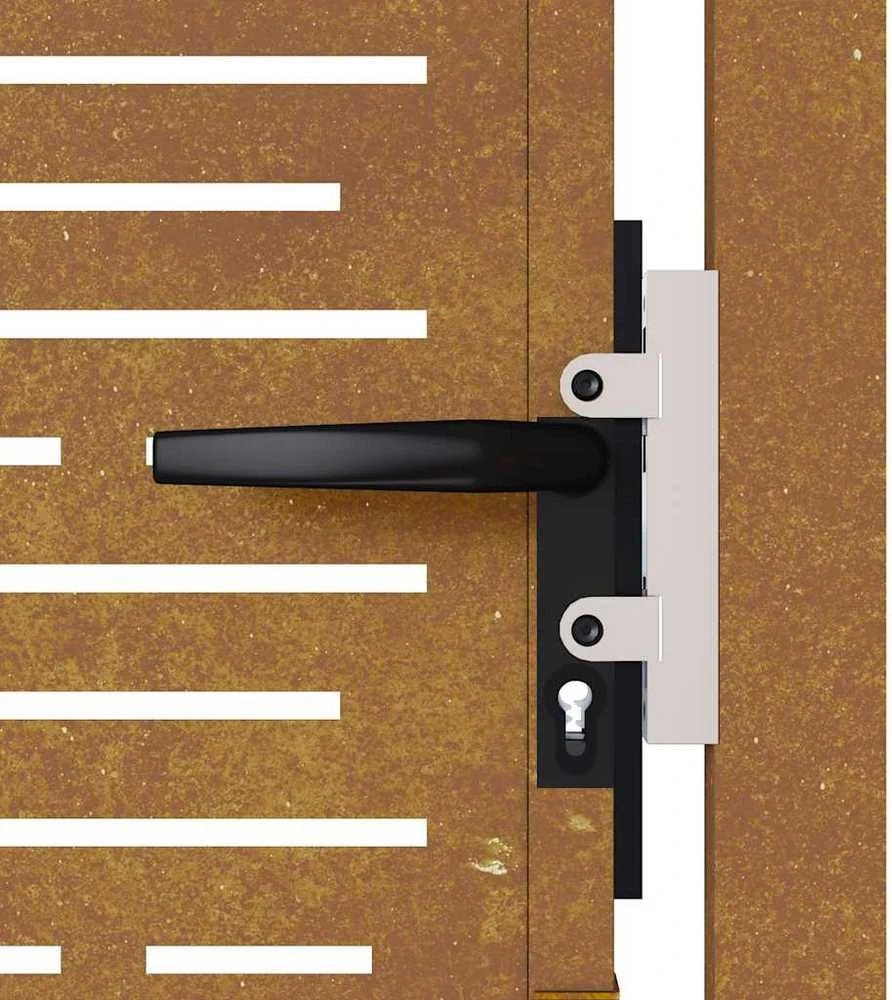 Sodo vartai, 105x155cm, corten plienas, kvadratų dizaino