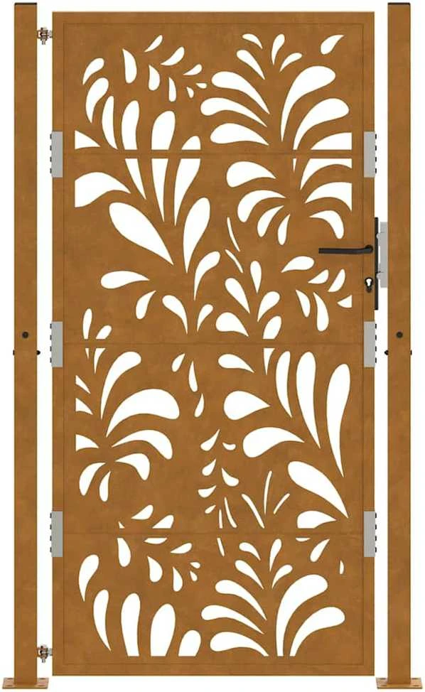 Sodo vartai, 100x175 cm, atsparūs oro sąlygoms, plienas, banguotos konstrukcijos