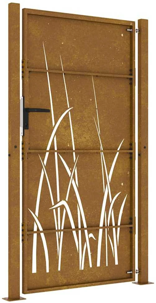 Sodo vartai, 105x180cm, corten plienas, žolės dizaino