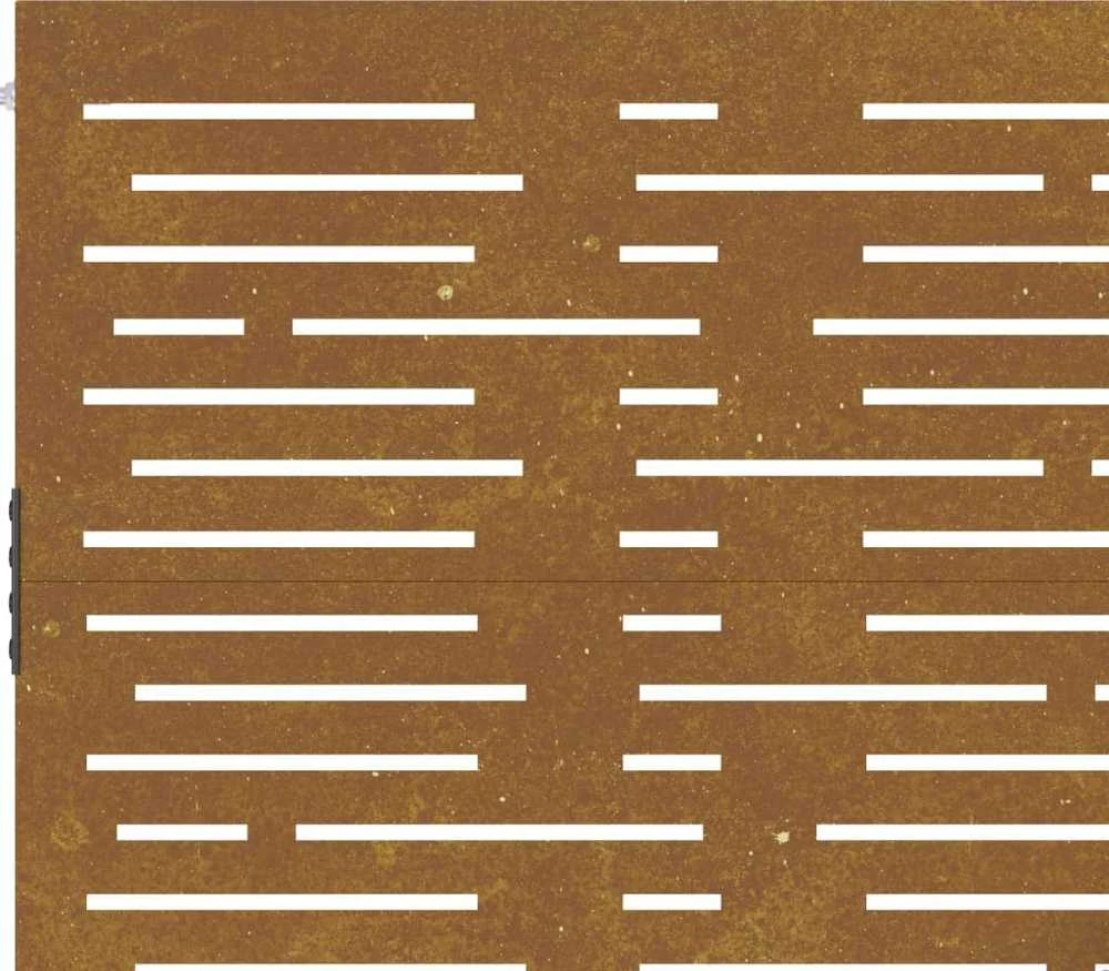 Sodo vartai, 105x180cm, corten plienas, kvadratų dizaino
