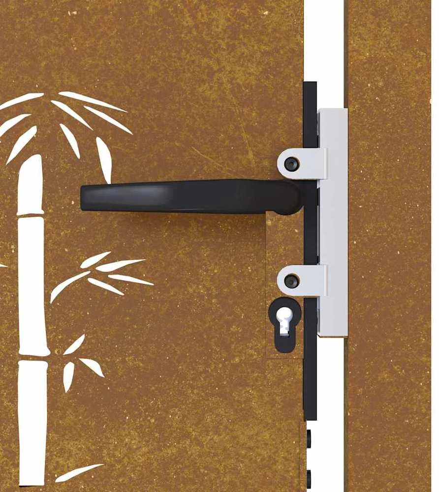Sodo vartai, 105x180cm, corten plienas, bambuko dizaino