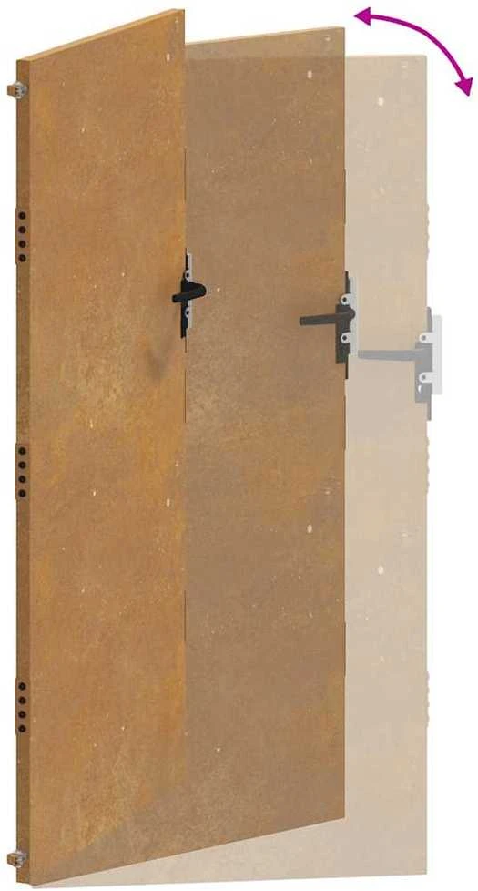Sodo vartai, 105x180cm, corten plienas