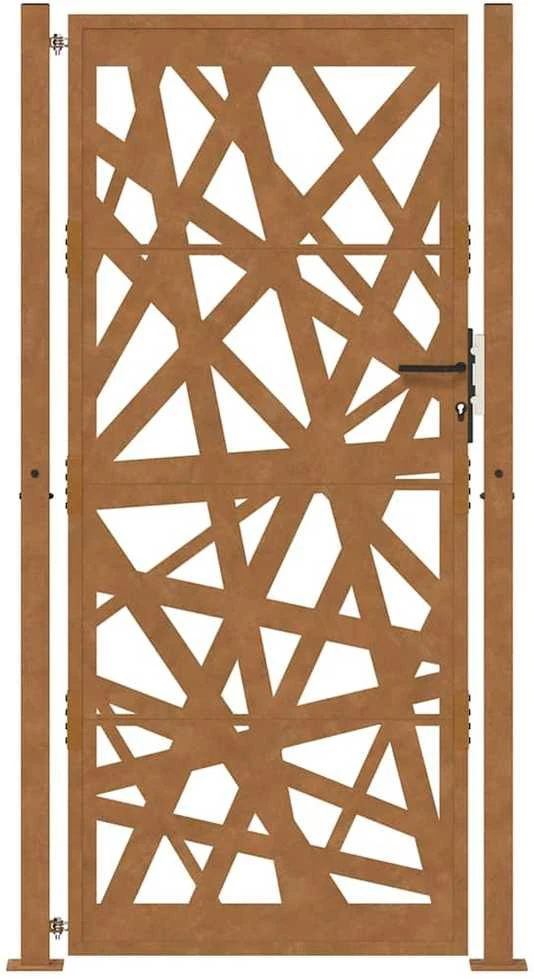 Sodo vartai, 100x200 cm, atsparūs oro sąlygoms, plienas, šviesaus dizaino