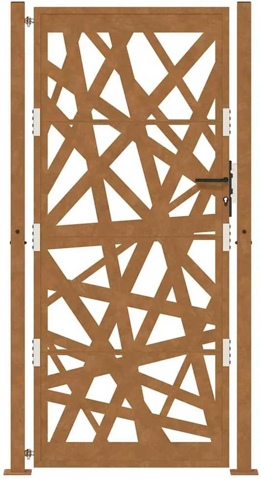 Sodo vartai, 100x200 cm, atsparūs oro sąlygoms, plienas, šviesaus dizaino