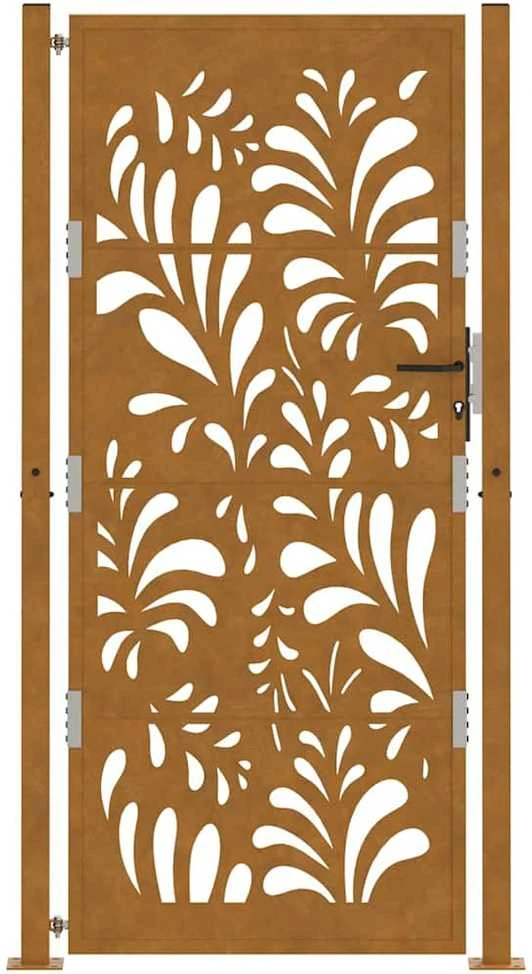 Sodo vartai, 100x200 cm, atsparūs oro sąlygoms, plienas, banguotos konstrukcijos
