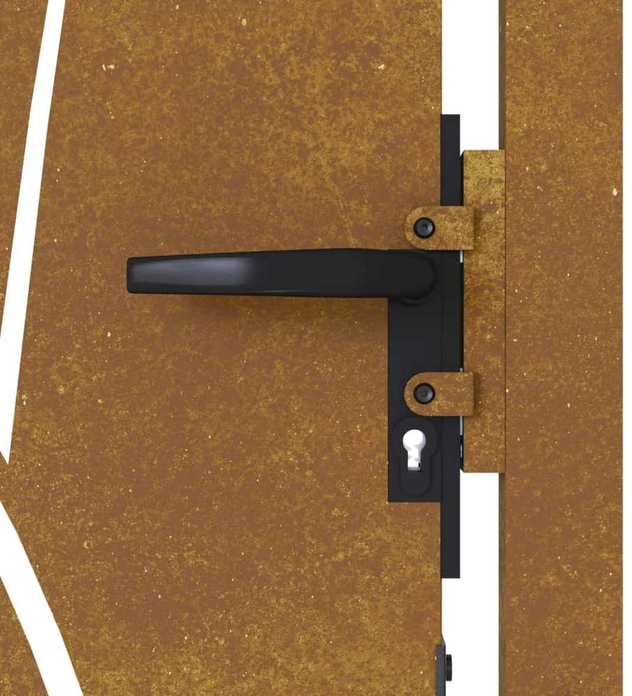 Sodo vartai, 105x205cm, corten plienas, žolės dizaino