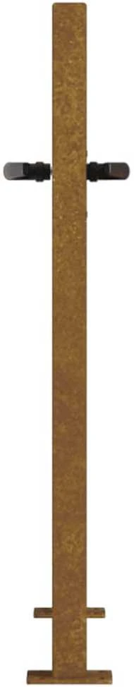 Sodo vartai, 105x80cm, corten plienas, medžio dizaino