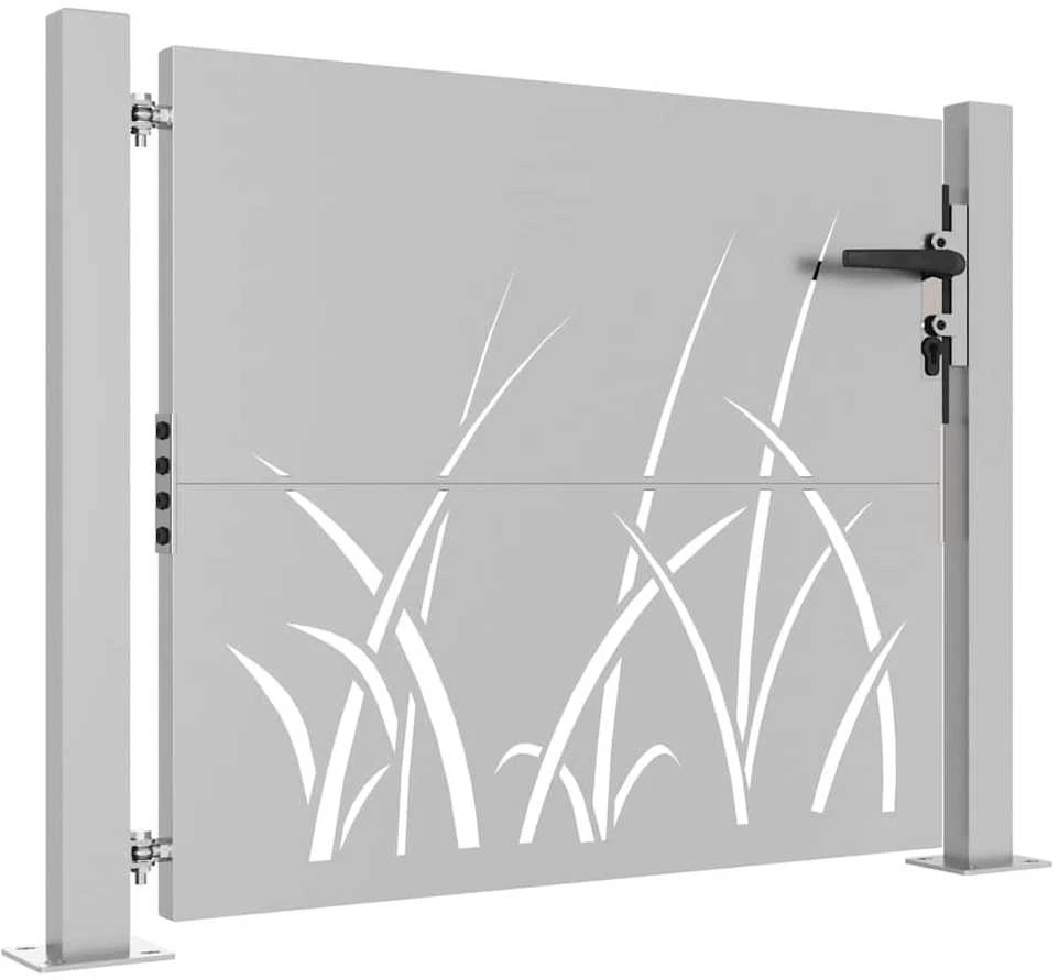 Sodo vartai, 105x80cm, corten plienas, žolės dizaino