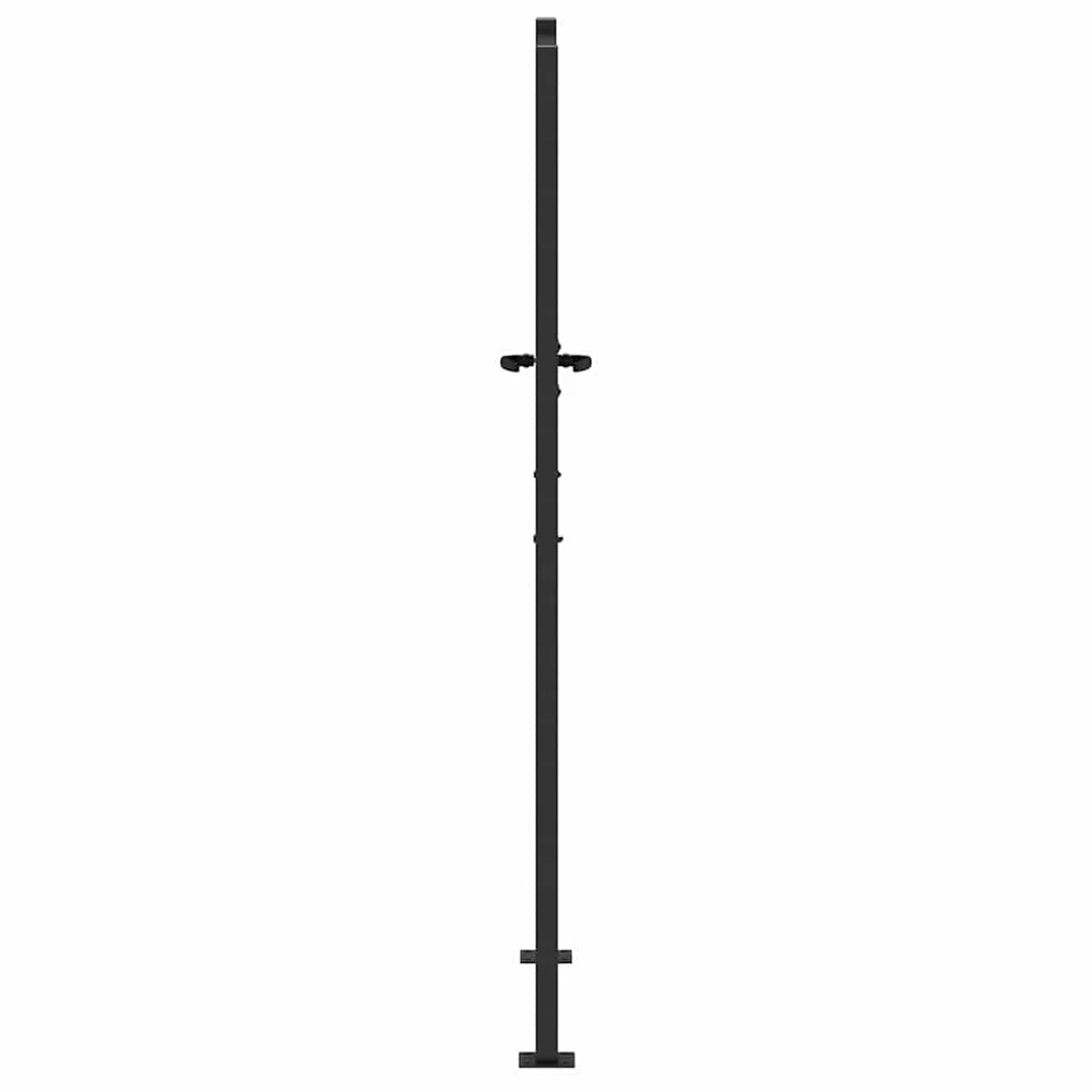 Sodo vartai 110 x 180 cm Juoda Užrakintas