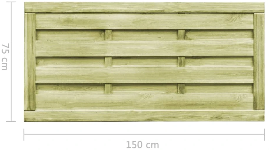 Sodo vartai, 2vnt., žali, 150x75cm, impregnuota pušies mediena
