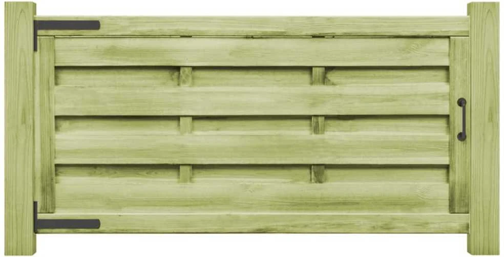 Sodo vartai, 2vnt., žali, 150x75cm, impregnuota pušies mediena