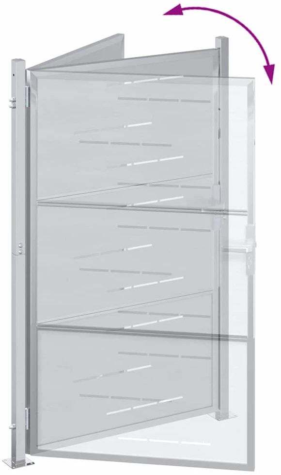 Sodo vartai 85 x 120 cm Nerūdijantis plienas Užrakintas