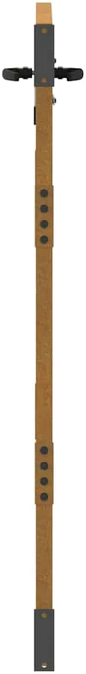 Sodo vartai, 85x150cm, corten plienas, medžio dizaino