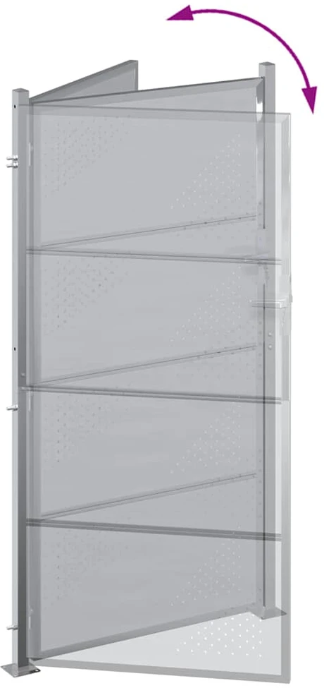 Sodo vartai 85 x 174 cm Nerūdijantis plienas Užrakintas