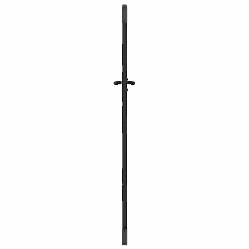 Sodo vartai 85 x 175 cm Juoda Užrakintas