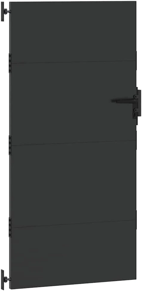 Sodo vartai 85 x 200 cm Juoda Užrakintas