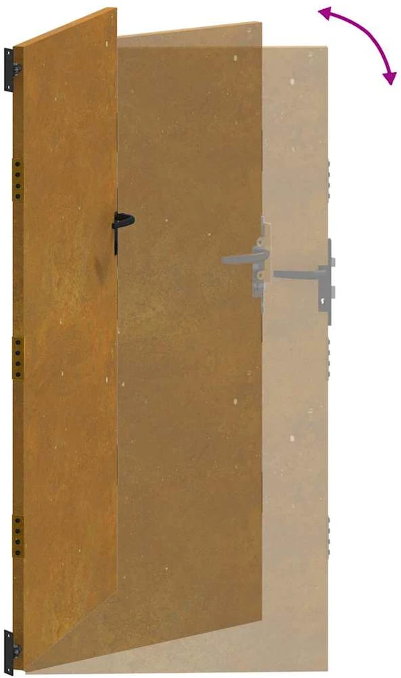 Sodo vartai, 85x200cm, corten plienas