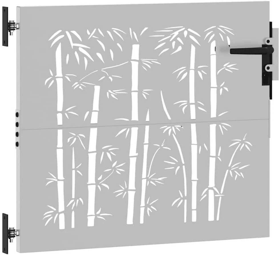 Sodo vartai, 85x100cm, corten plienas, bambuko dizaino