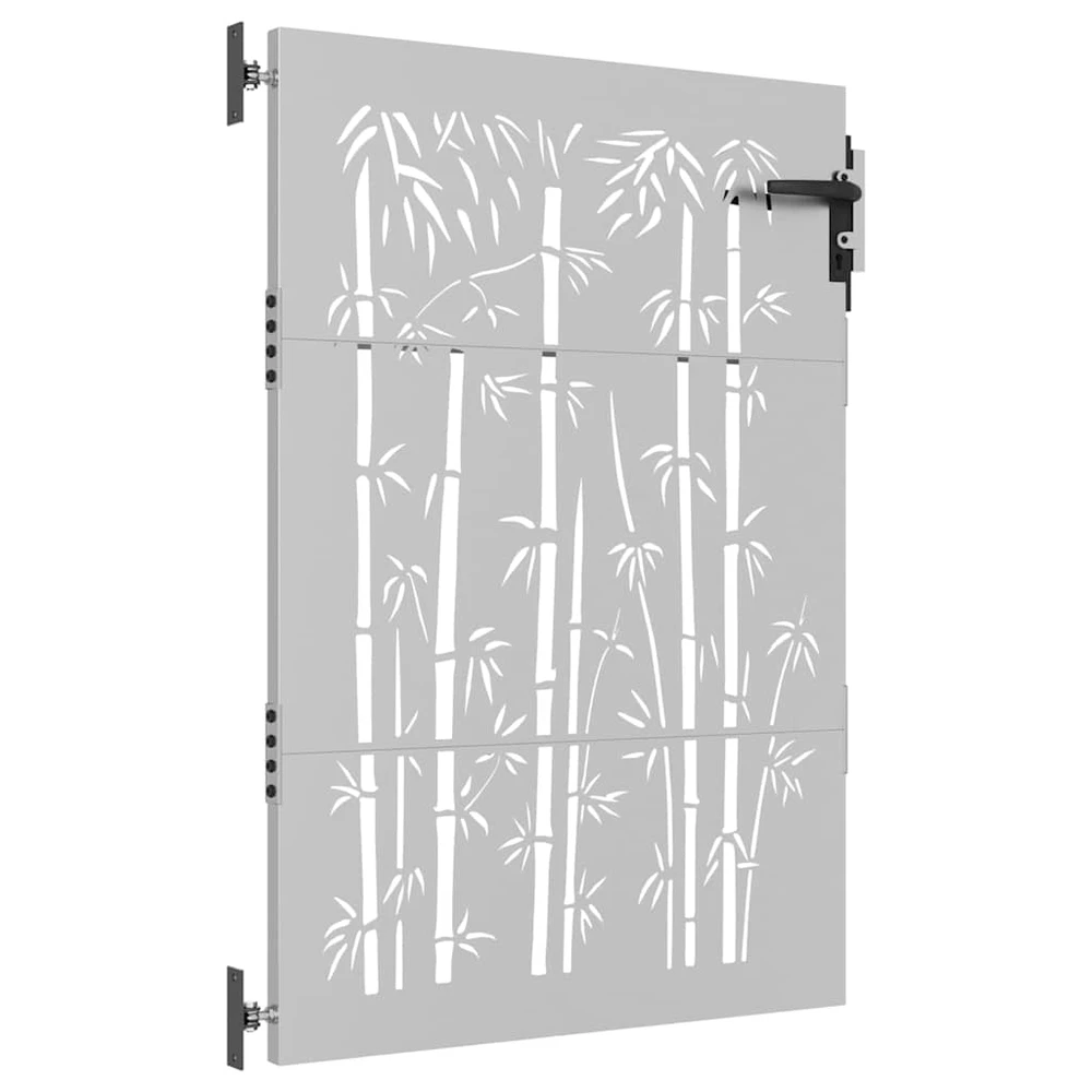 Sodo vartai, 85x125cm, corten plienas, bambuko dizaino