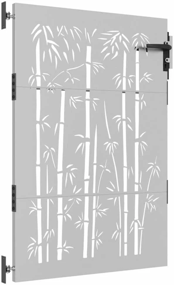 Sodo vartai, 85x125cm, corten plienas, bambuko dizaino