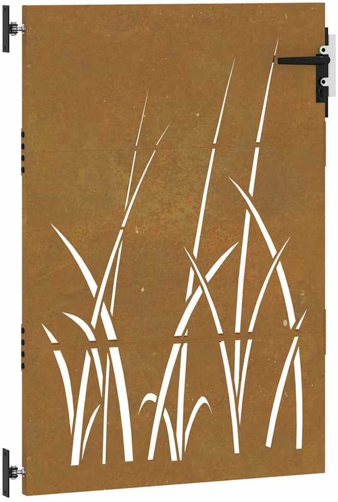 Sodo vartai, 85x125cm, corten plienas, žolės dizaino