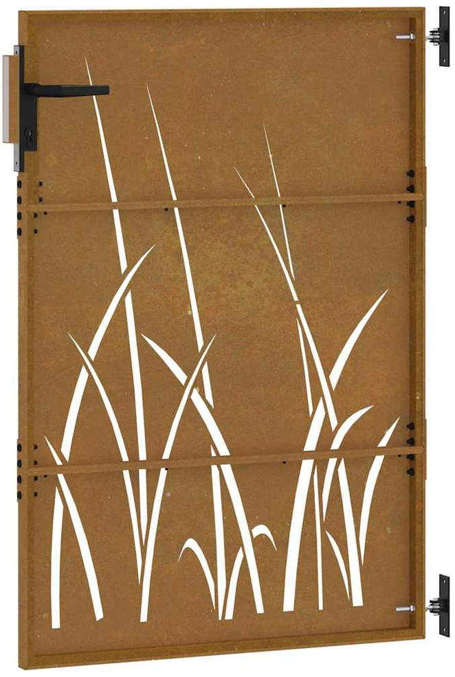 Sodo vartai, 85x150cm, corten plienas, žolės dizaino