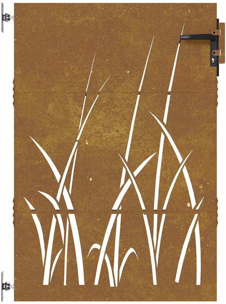 Sodo vartai, 85x150cm, corten plienas, žolės dizaino