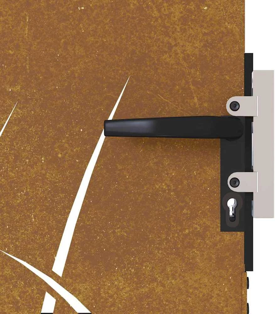 Sodo vartai, 85x150cm, corten plienas, žolės dizaino