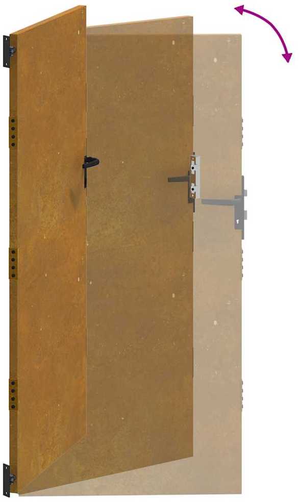 Sodo vartai, 85x175cm, corten plienas