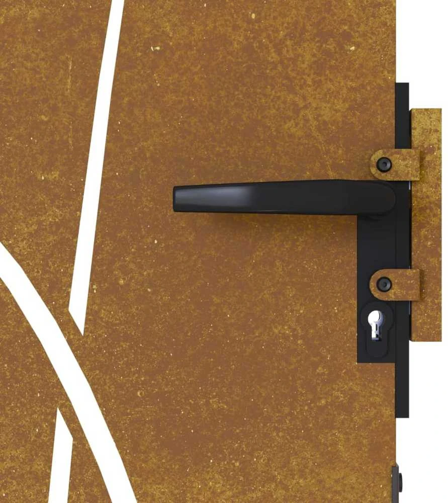 Sodo vartai, 85x175cm, corten plienas, žolės dizaino