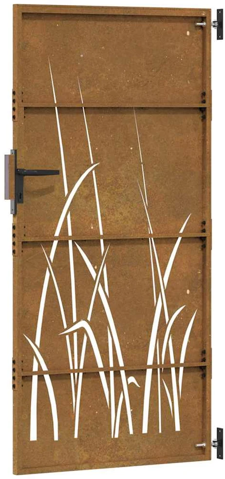 Sodo vartai, 85x200cm, corten plienas, žolės dizaino