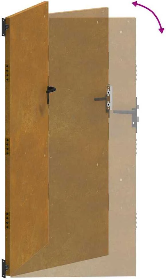 Sodo vartai, 85x200cm, corten plienas