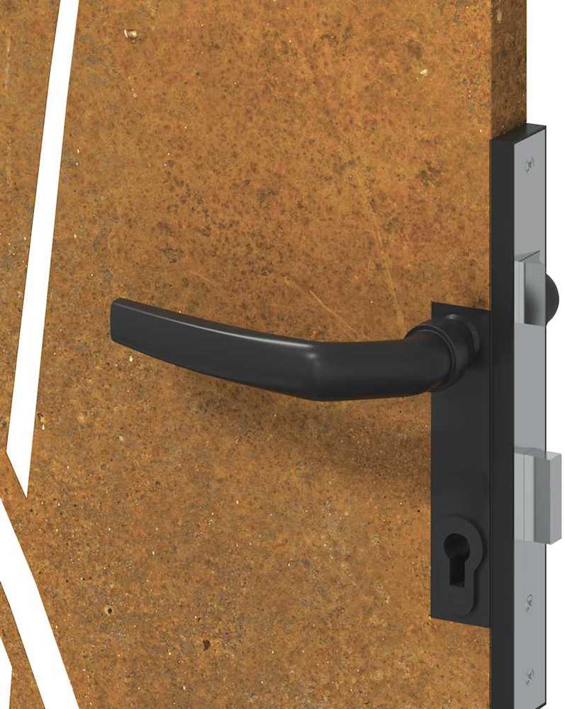 Sodo vartai, 85x200cm, corten plienas, žolės dizaino