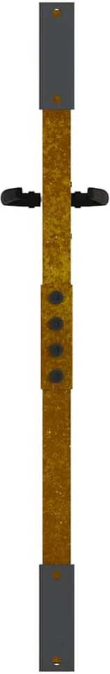Sodo vartai, 85x75 cm, Corten plienas, medžio raštas